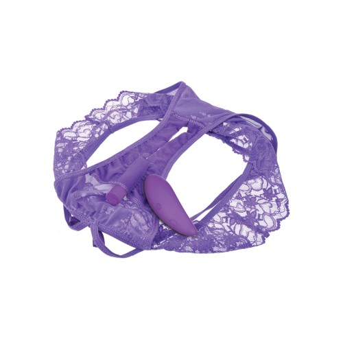 Fantasy For Her Crotchless Panty Thrill Her Purple