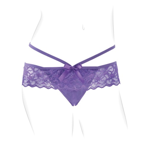 Fantasy For Her Crotchless Panty Thrill Her Purple