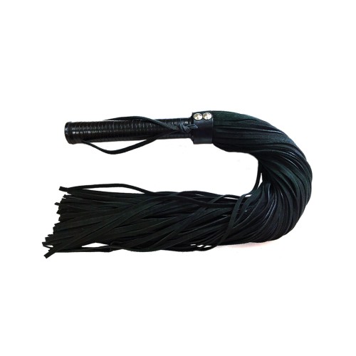 Rouge Suede Flogger Black with Leather Handle