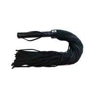 Rouge Suede Flogger Black with Leather Handle