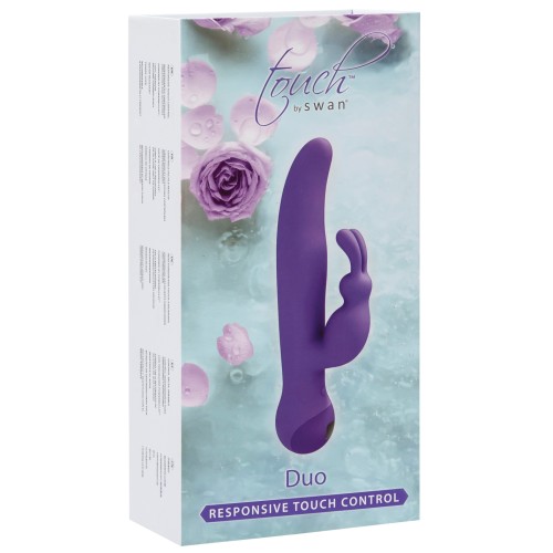 Vibrador Duo Rabbit Touch by Swan en Púrpura