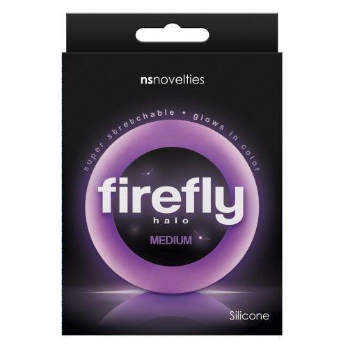 Cockring Firefly Halo Mediano Púrpura Brillo