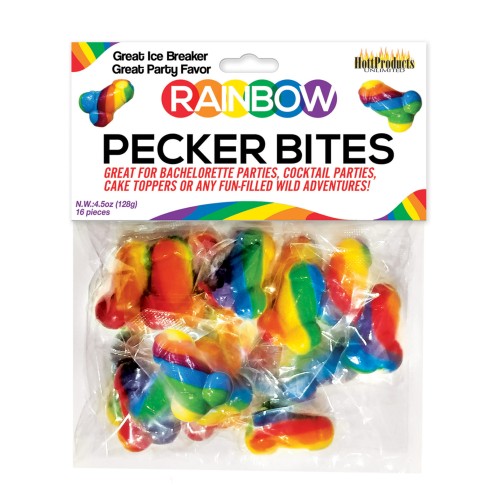 Divertidos Caramelos Rainbow Pecker Bites