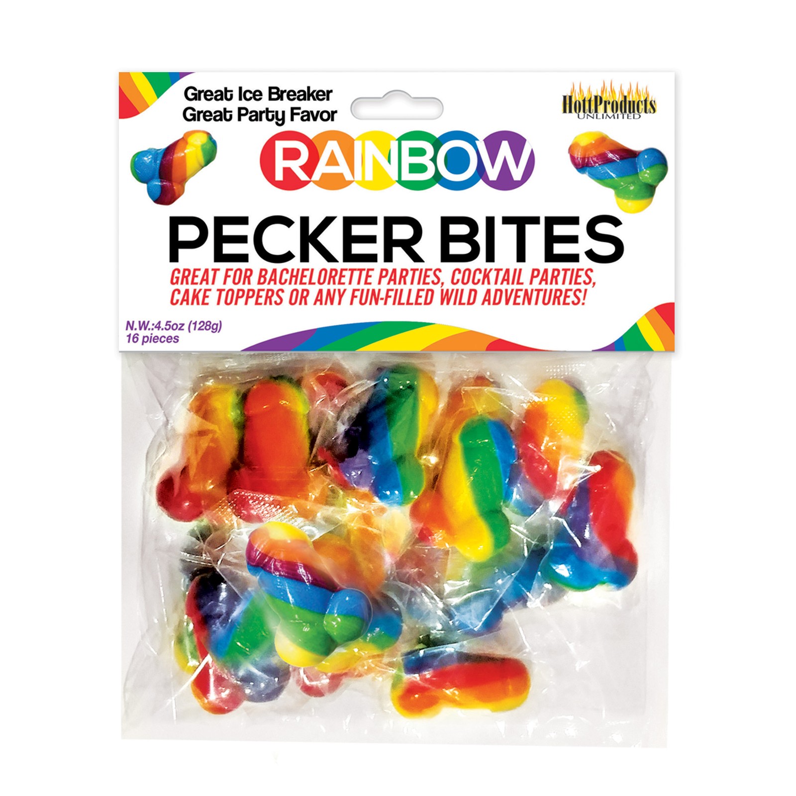 Divertidos Caramelos Rainbow Pecker Bites