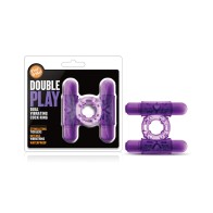 Blush Dual Vibrating Cockring Purple - Enhance Your Pleasure