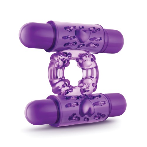 Anillo Vibrador Doble Blush Morado - Mejora Tu Placer