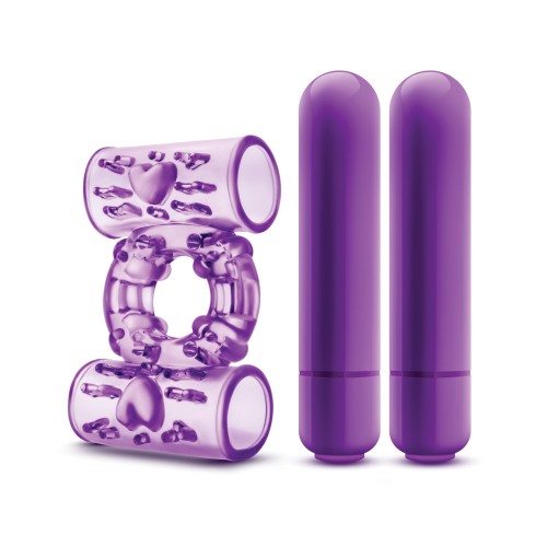 Anillo Vibrador Doble Blush Morado - Mejora Tu Placer