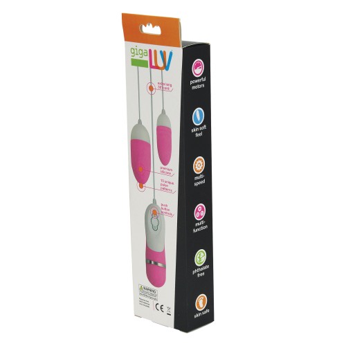 GigaLuv Dual Vibrator Bullets 10 Functions Pink