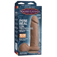 Noches Latinas Ultraskyn Realistic Dildo with Balls 6 Inch Caramel