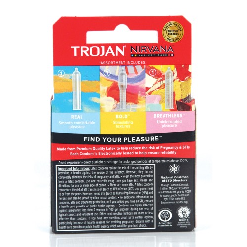 Condón Trojan Nirvana Pack de 3