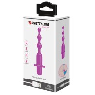 Pretty Love Hermosa Anal Beads Vibrator - Fuchsia