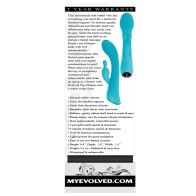 Evolved Aqua Bunny Vibrator for G-Spot and Clitoral Stimulation