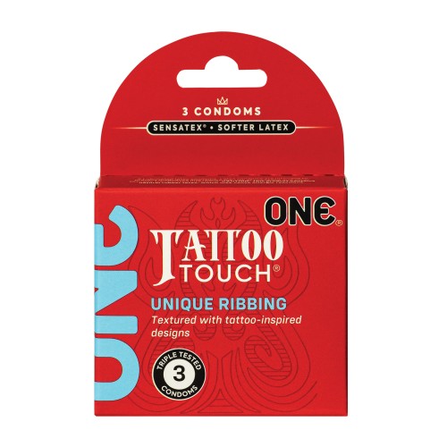 One Tattoo Touch Condoms - Pack of 3 - Safe Sex