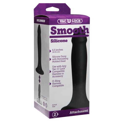 Vac-U-Lock Smooth Silicone Dong for Versatile Play