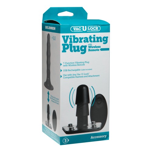 Vac-U-Lock Vibrating Remote Plug for Enhanced Pleasure