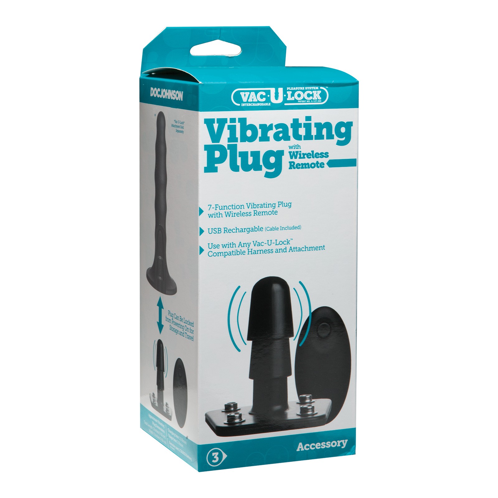 Vac-U-Lock Vibrating Remote Plug for Enhanced Pleasure