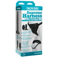 Vac-U-Lock Supreme Harness with Vibrating Plug