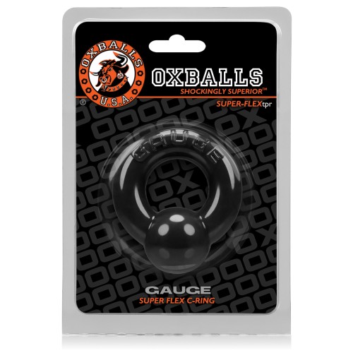 Anillo Cock Oxballs Gauge Negro Potenciador Elegante