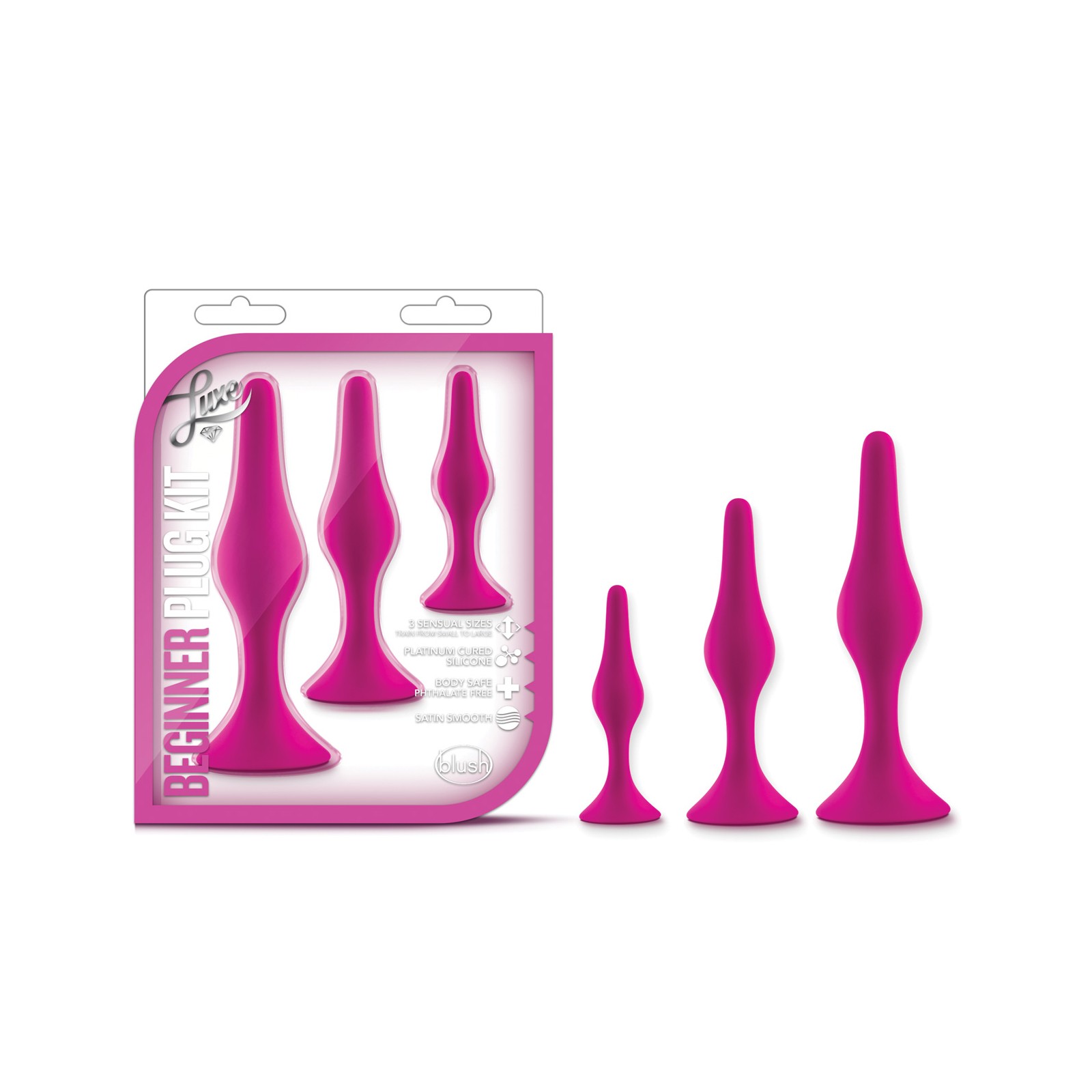 Kit de Plugs para Principiantes Blush Luxe - Rosa