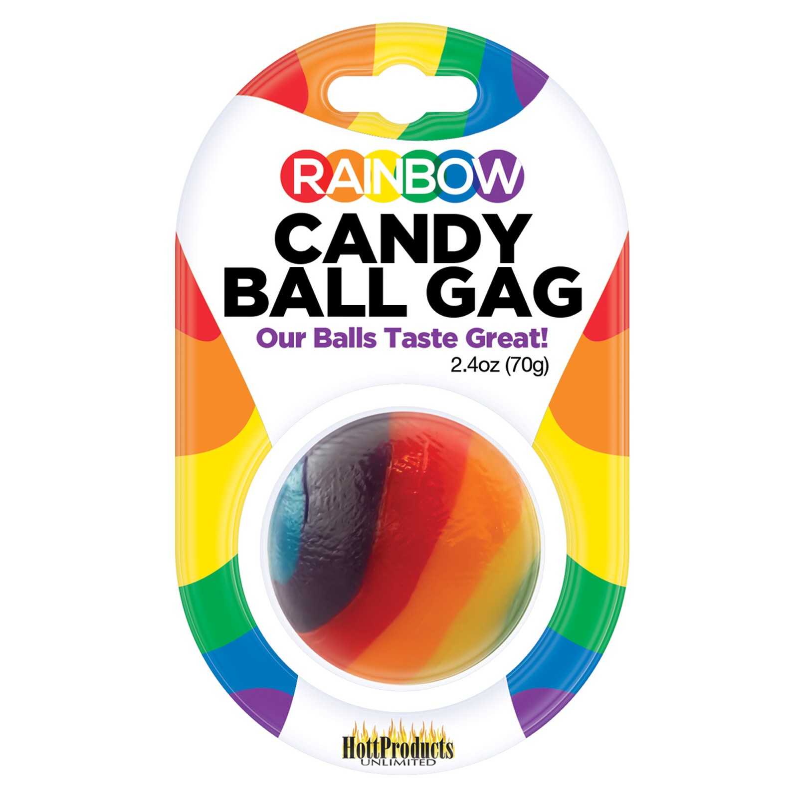 Strawberry Rainbow Candy Ball Gag for Fun Play