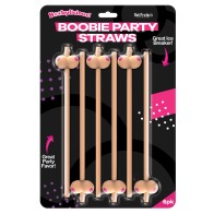 Booby Straws Flesh Pack of 6