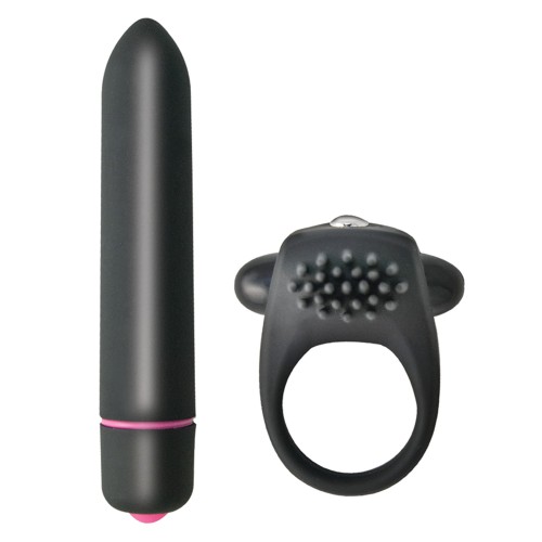 Cockring Intenso y Bullet - Negro