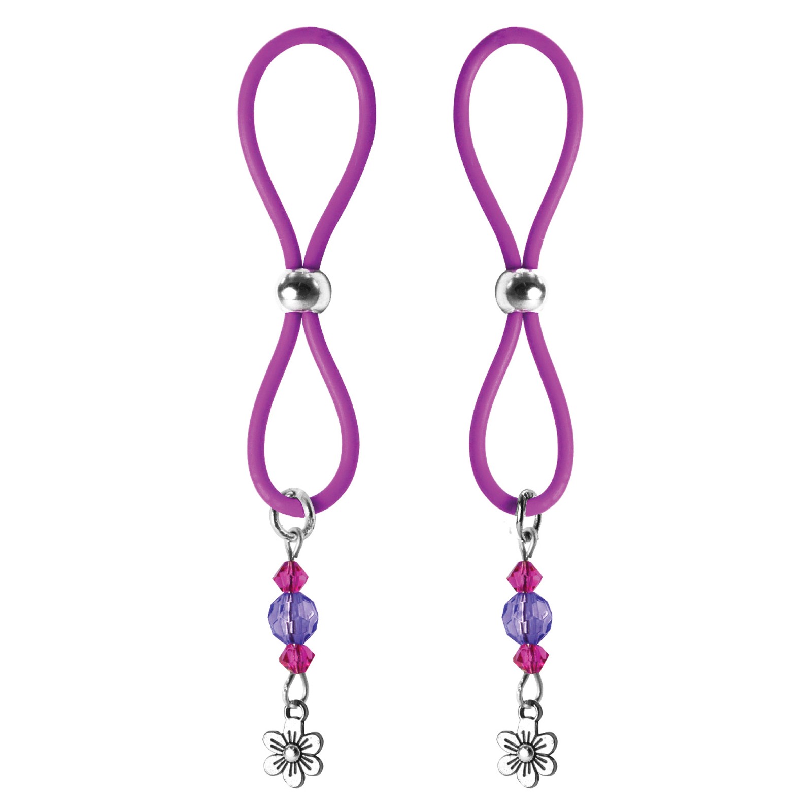 Bijoux de Nip Nipple Halos Flower Charm Purple