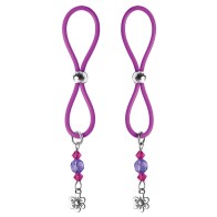 Bijoux de Nip Nipple Halos Flower Charm Purple