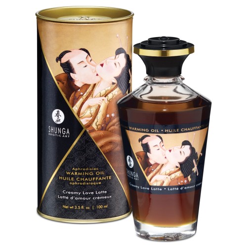 Shunga Warming Oil Creamy Love Latte 3.5 Oz