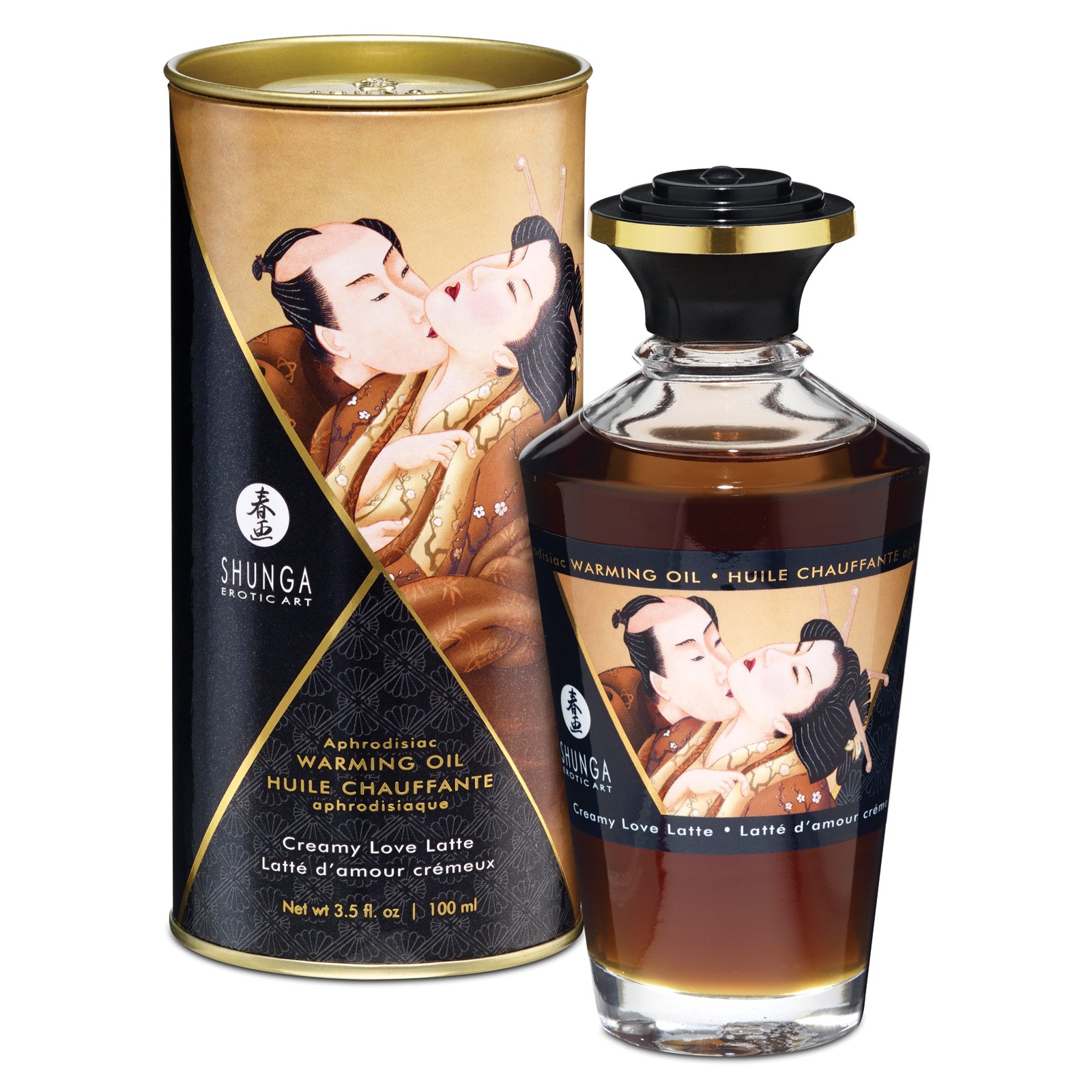 Shunga Warming Oil Creamy Love Latte 3.5 Oz