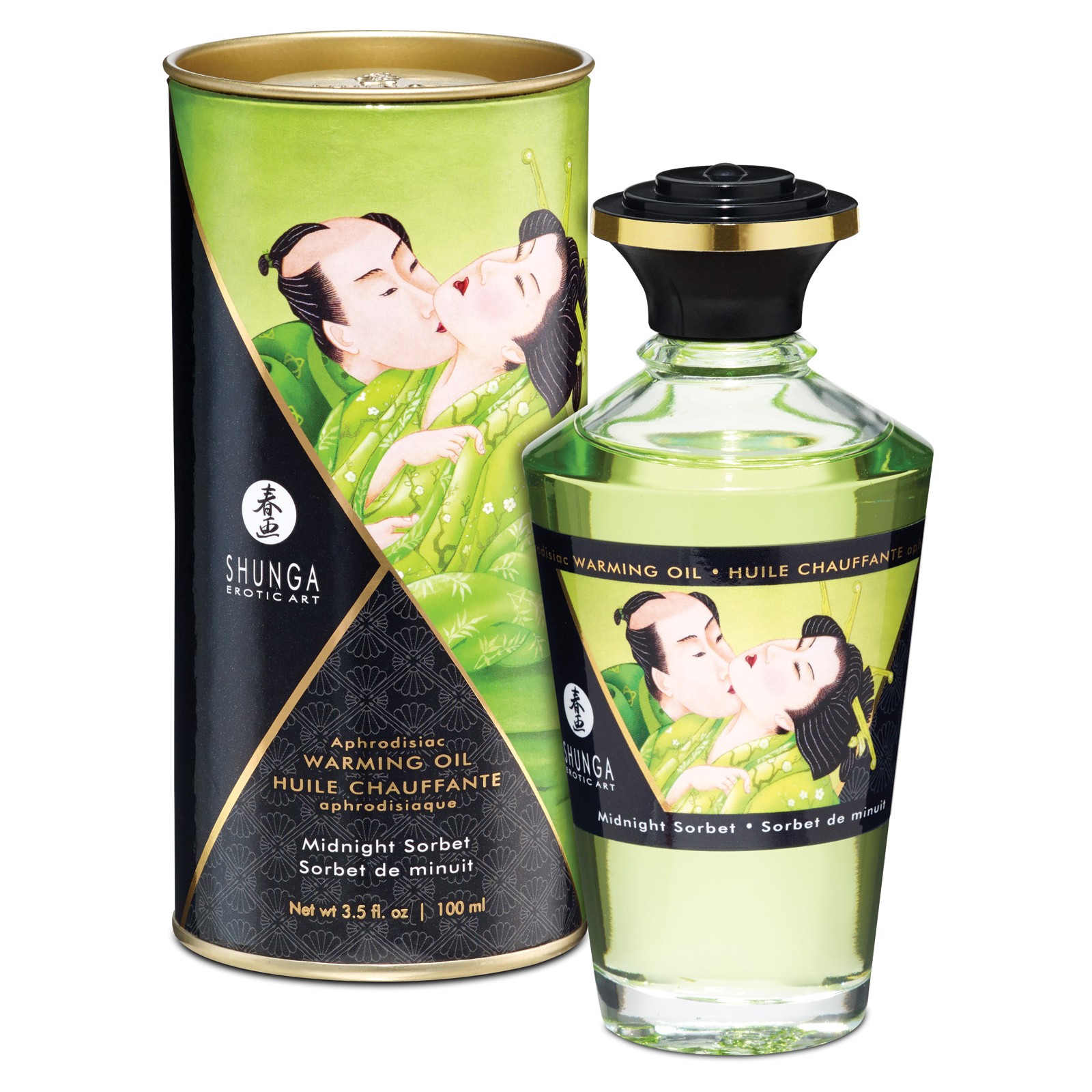 Shunga Warming Oil Midnight Sorbet 3.5 oz