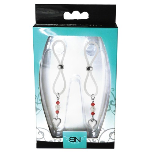 Bijoux de Nip Nipple Halos Heart Charm Red/Clear