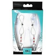 Bijoux de Nip Halos de Pezón con Encanto de Corazón Rojo/Transparente