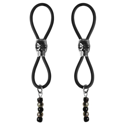 Bijoux de Nip Nipple Halos Black Skull Slider