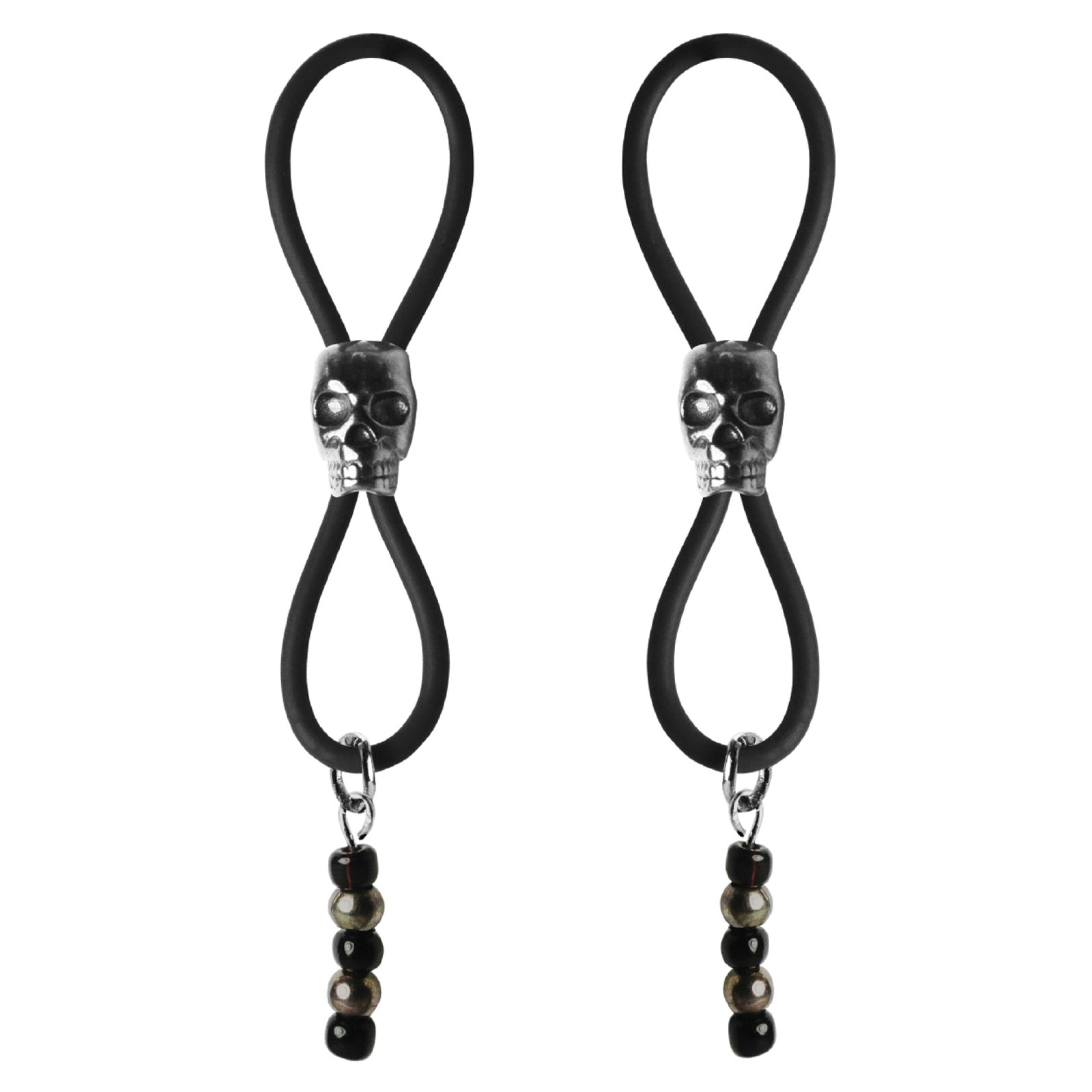 Bijoux de Nip Nipple Halos Black Skull Slider