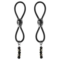 Bijoux de Nip Nipple Halos Black Skull Slider