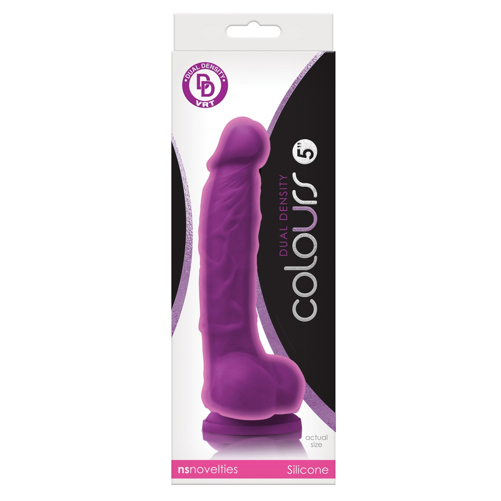 Colours Dual Density 5 Inch Dildo - Purple