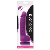 Dildo de Doble Densidad de 5 Pulgadas - Púrpura