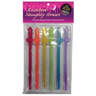 Naughty Glow in the Dark Rainbow Straws