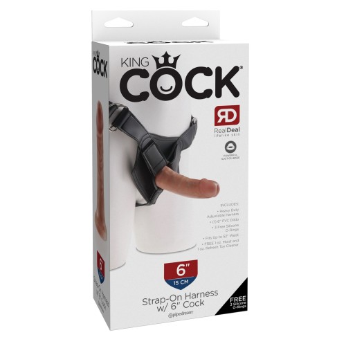 King Cock Strap-On Harness with Realistic Cock