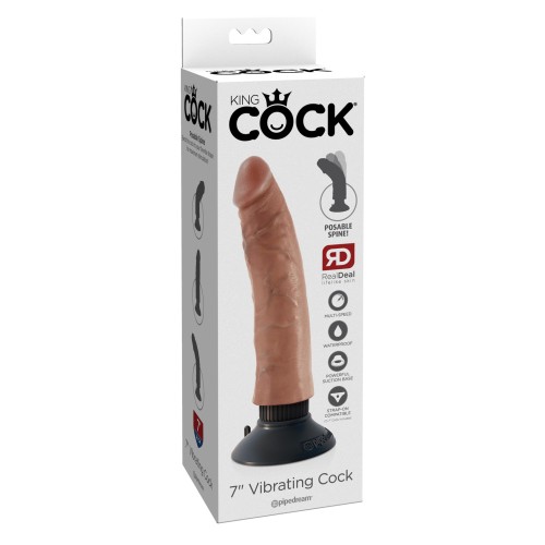 Recreador Vibrante King Cock de 7 Pulgadas para Placer Supremo