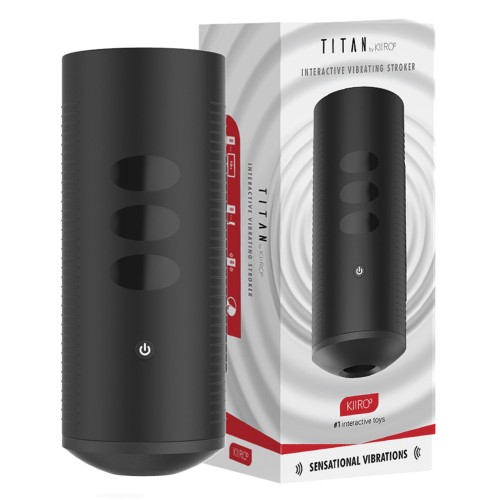 Kiiroo Titan Interactive Vibrating Stroker - Black