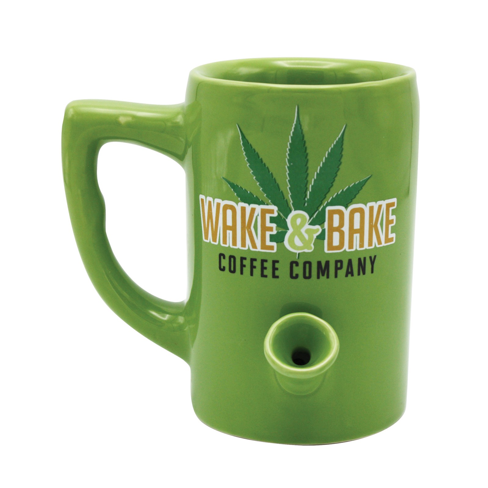 Wake & Bake Coffee Mug 10 oz Green Collector's Item