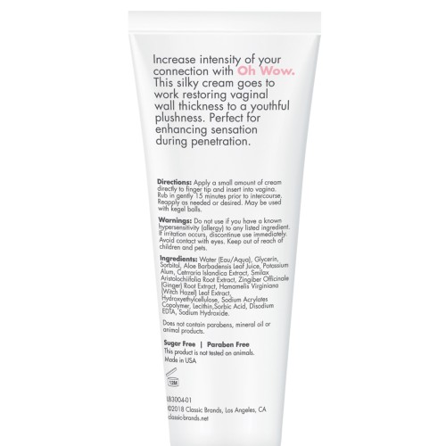 Oh Wow Tightening Gel Natural 1 oz for Enhanced Sensation