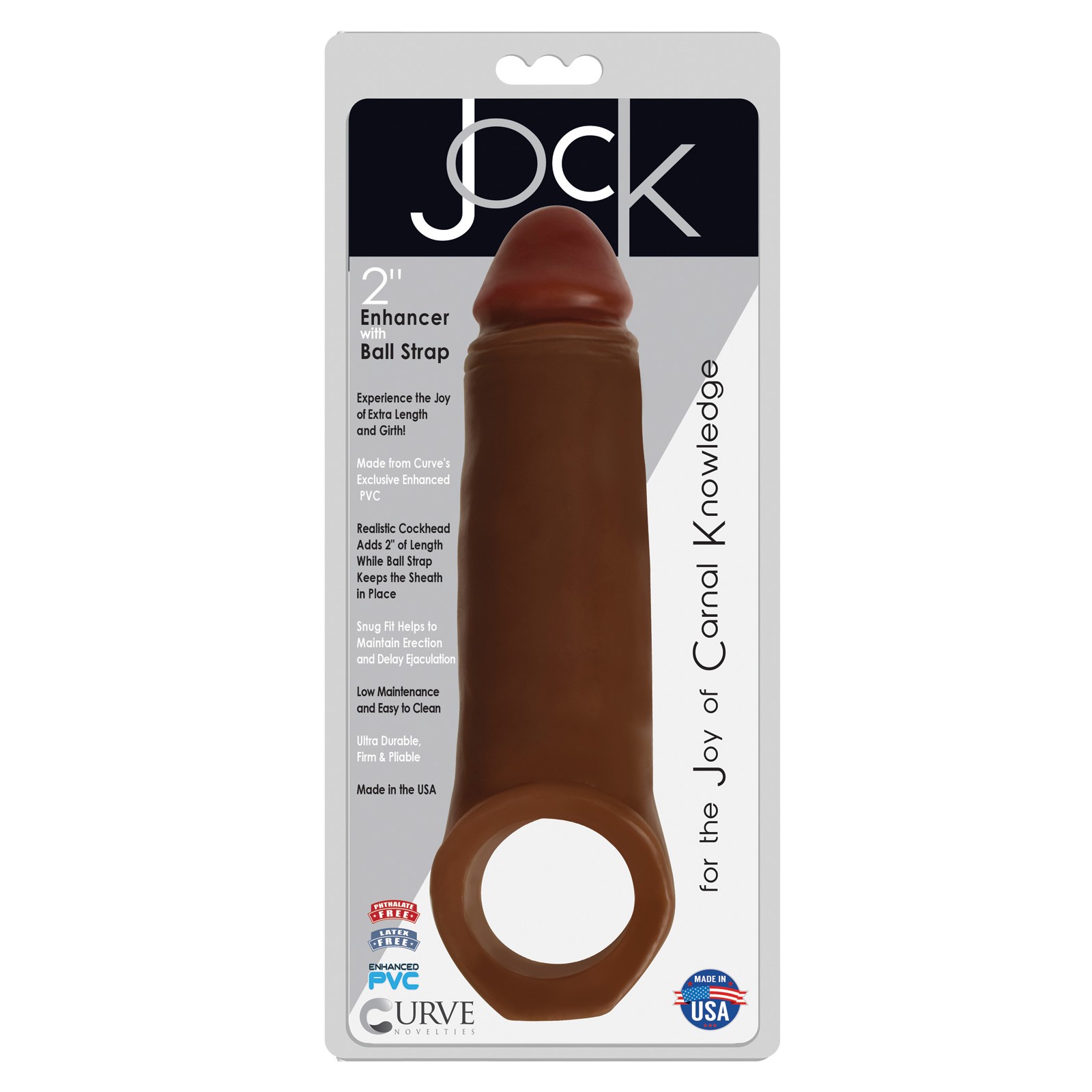 Extensor de Jock Curve Toys de 2in Chocolate