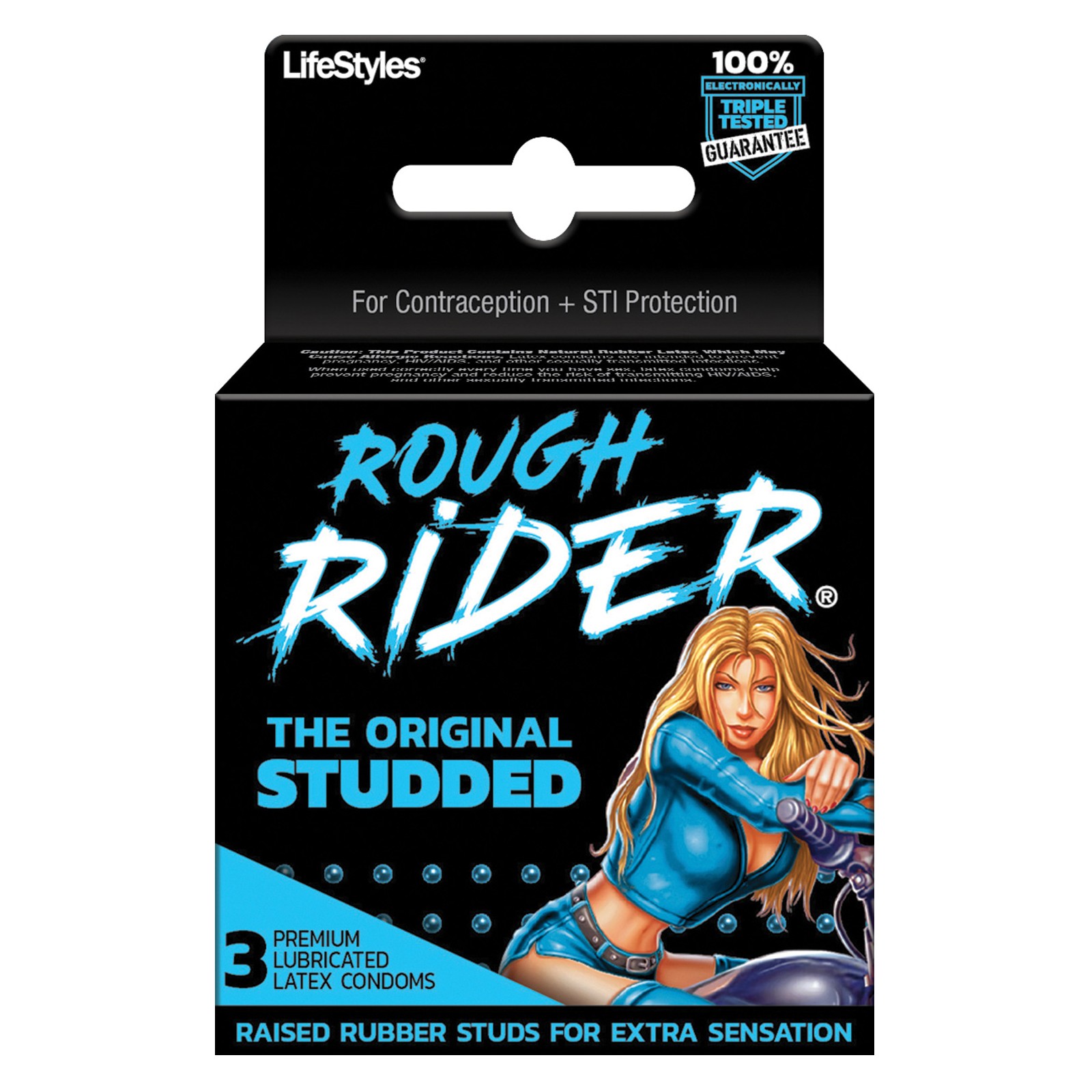 Lifestyles Rough Rider Studded Condom Pack | Enhanced Pleasure