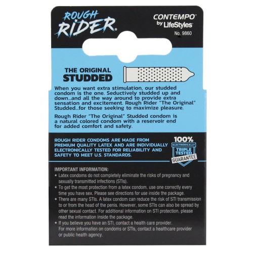 Lifestyles Rough Rider Studded Condom Pack | Enhanced Pleasure