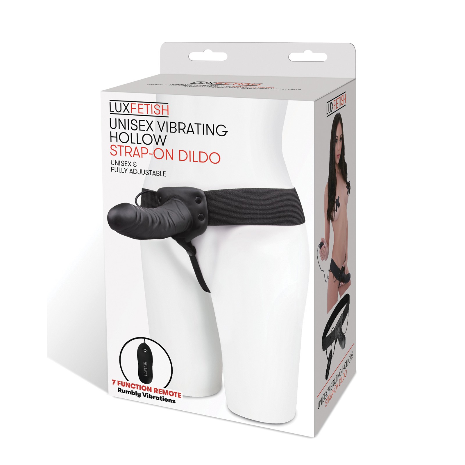 Dildo Hueco Vibrador Unisex Lux Fetish