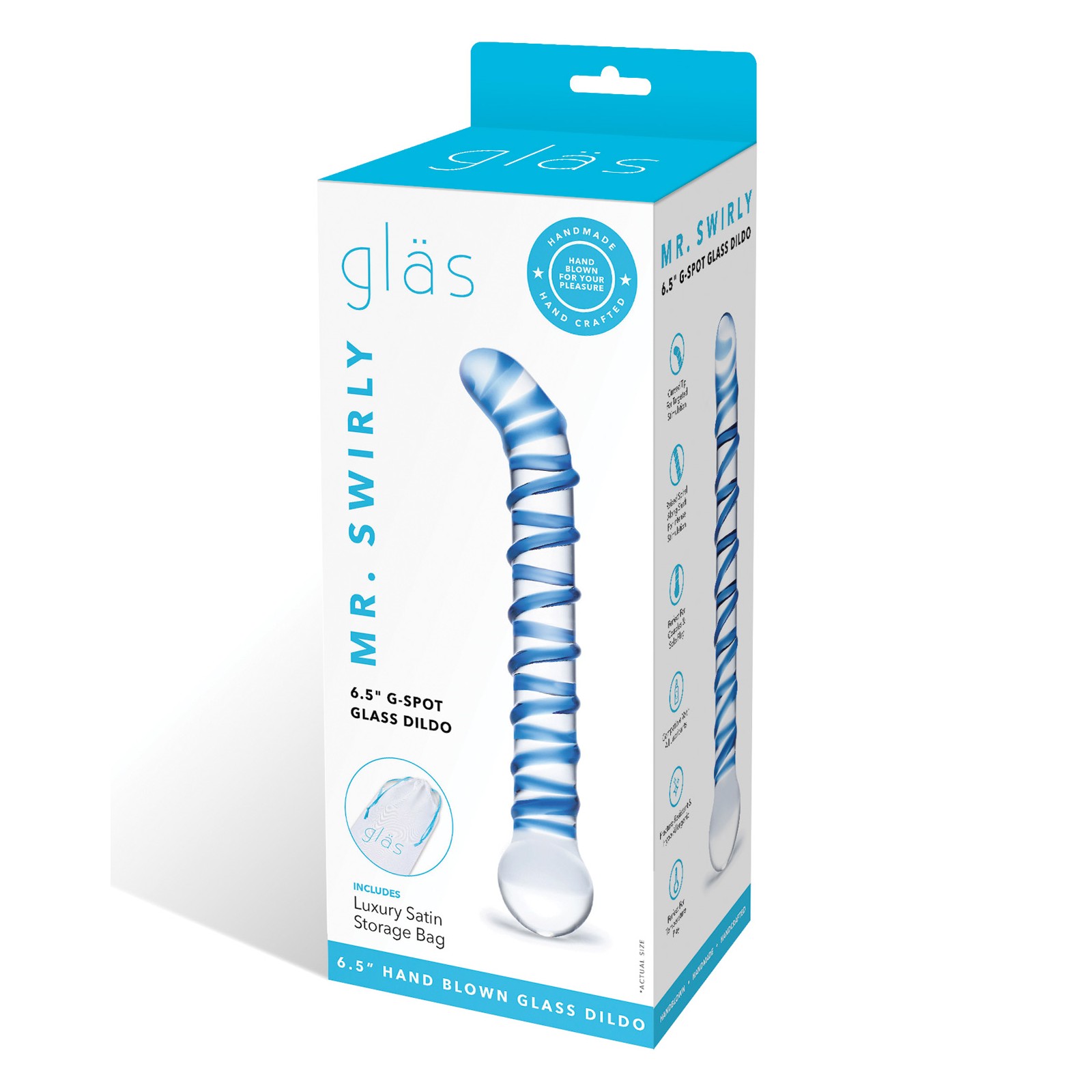 Dildo de Cristal Mr. Swirly G-Spot - 6.5 pulgadas