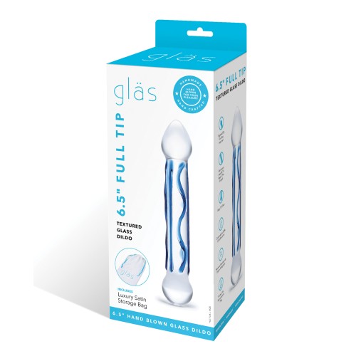 Dildo de Cristal Texturizado Punta Completa para Placer